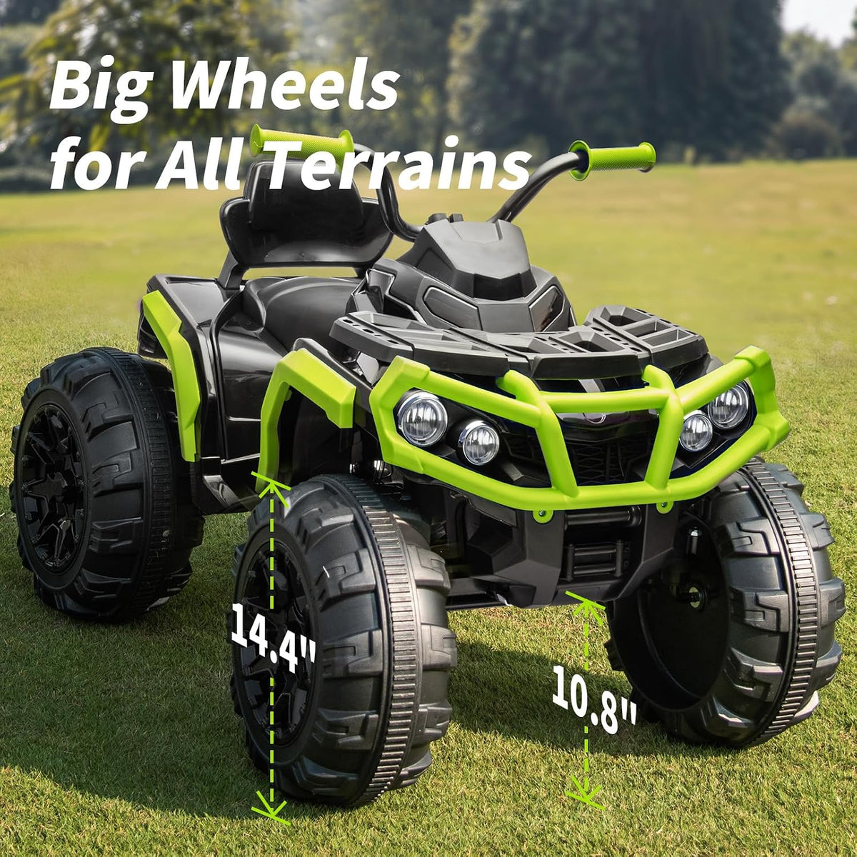 24V Kids ATV 4 Wheeler, Electric ATV Four Wheeler for Big Kids 3-8