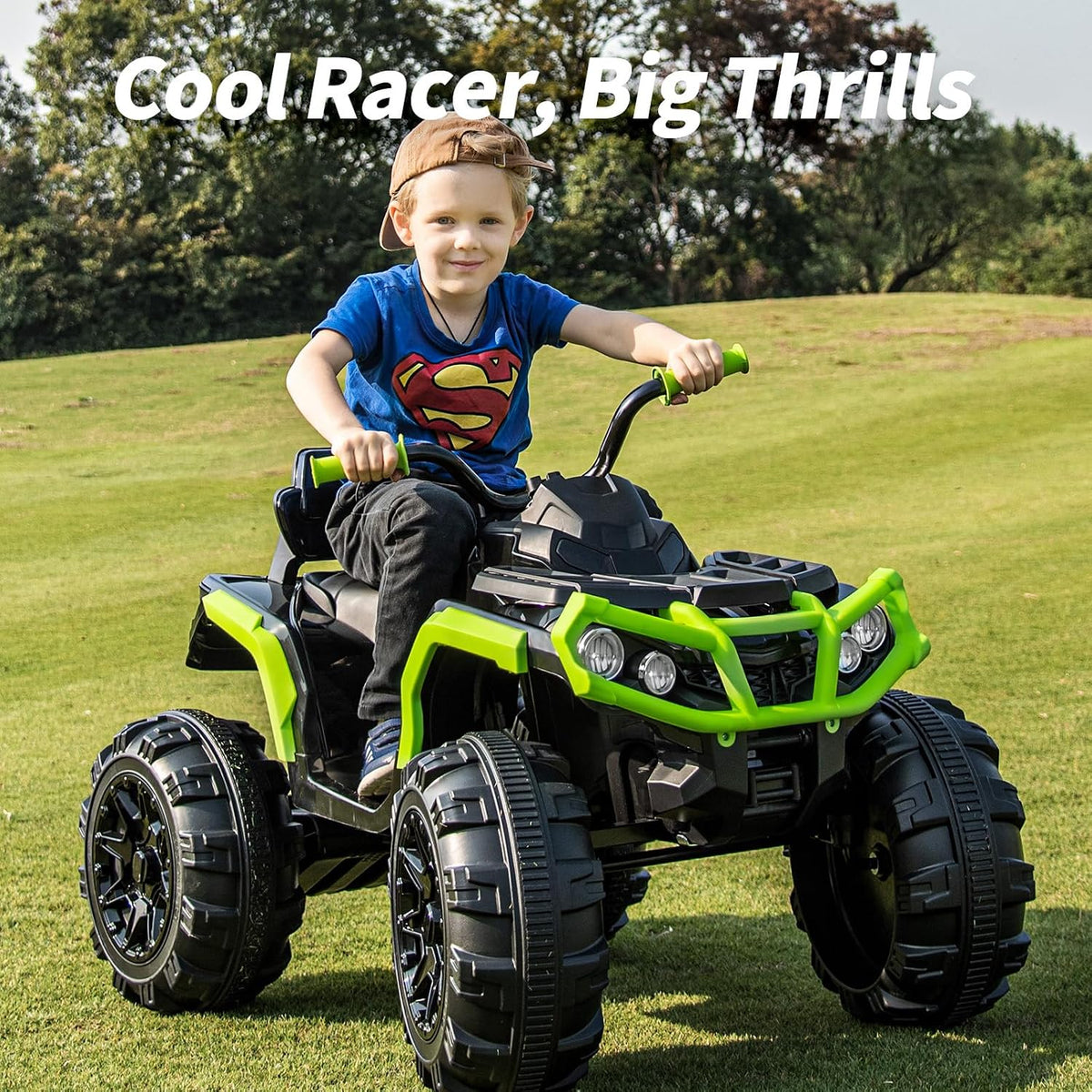 24V Kids ATV 4 Wheeler, Electric ATV Four Wheeler for Big Kids 3-8