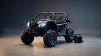 12V Kids Ride on ATV with 2 Seater,2* 45W Motor 7AH Battery Powered Electric Vehicle W/ LED Lights,High & Low Speed,Music,Spring Suspension,Ride on Car 4 Wheeler Quad for Boys & Girls,Black — Lifestyle
