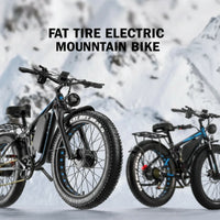 Electric Mountain Bike Built for Off-Road Adventures, 2000W Dual Motor, 52V 23AH Battery, 26 Inch Fat Tires