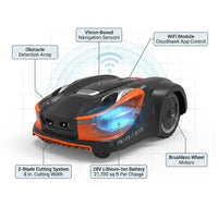 28-Volt 8 In. Cutting Width Robot Lawn Mower Revola X4E Mower, Brushless Wheel Motors, Cloudhawk App and Wifi Control — How It Works