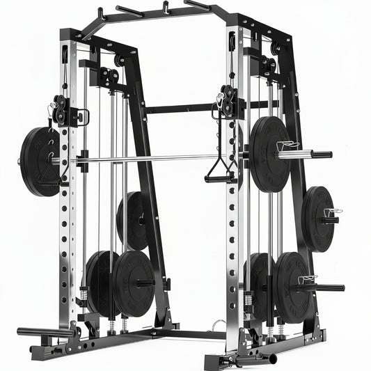 Smith Machine Home Gym – 2200LBS Multi-Function Squat Rack with Smith Bar