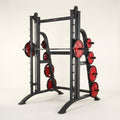 Smith Machine Built for Complete Strength Training, Height-Adjustable Supports, Multiple Bar Positions, Elastic Docks