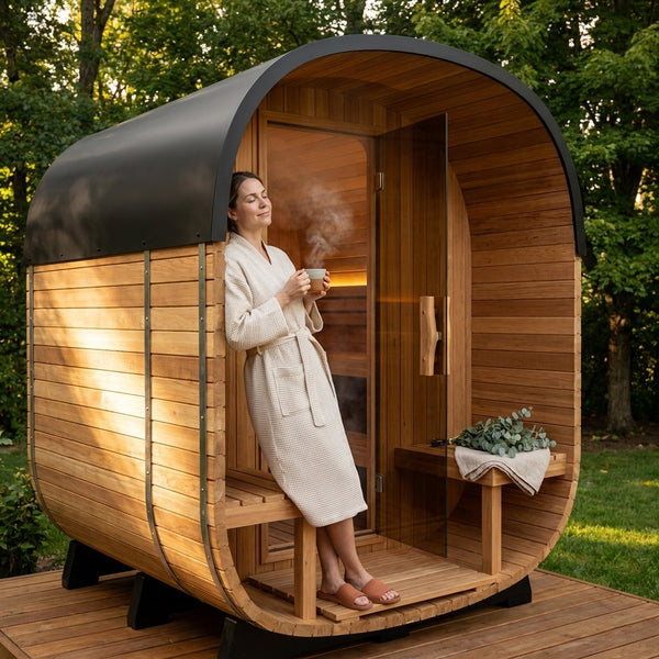 Traditional Cedar Sauna Built for Home Wellness, 4-6 Person Capacity, Electric Heater, WiFi Control, LED Lights