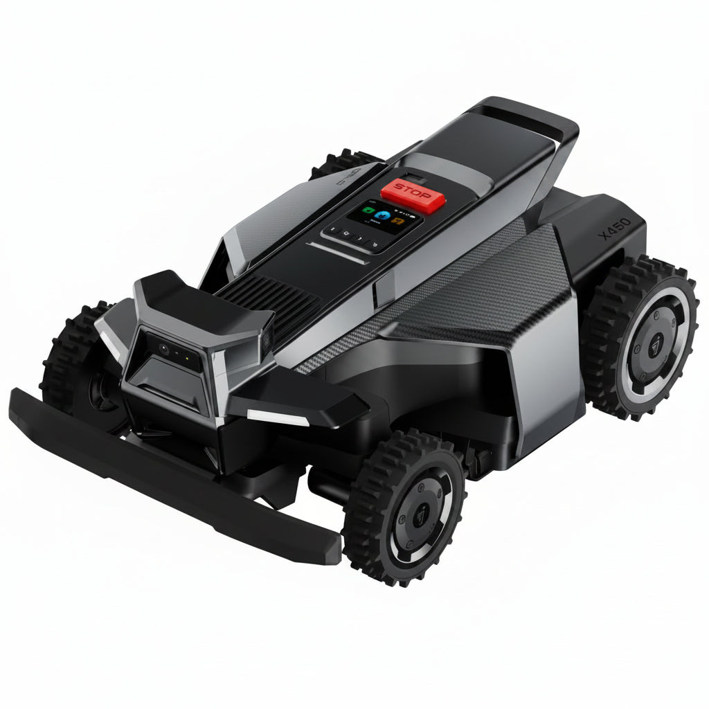 X450 17 In. Robot Lawn Mower (1 1/2 Acre) RTK + 360 Degree Camera, AWD, Weather Adaptive, AI Obstacle Avoidance