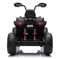 12V Kids Ride on ATV with 2 Seater,2* 45W Motor 7AH Battery Powered Electric Vehicle W/ LED Lights,High & Low Speed,Music,Spring Suspension,Ride on Car 4 Wheeler Quad for Boys & Girls,Black