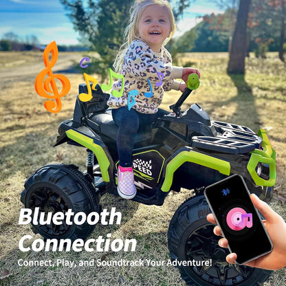 24V Kids ATV 4 Wheeler, Electric ATV Four Wheeler for Big Kids 3-8