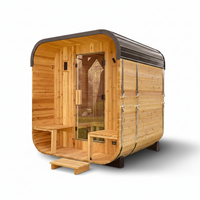 Outdoor Sauna Designed for Home Wellness, Cedar Construction, 9kW Electric Heater, WiFi Control, 2-4 Person