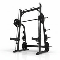 Smith Machine Built for Complete Strength Training, Height-Adjustable Supports, Multiple Bar Positions, Elastic Docks
